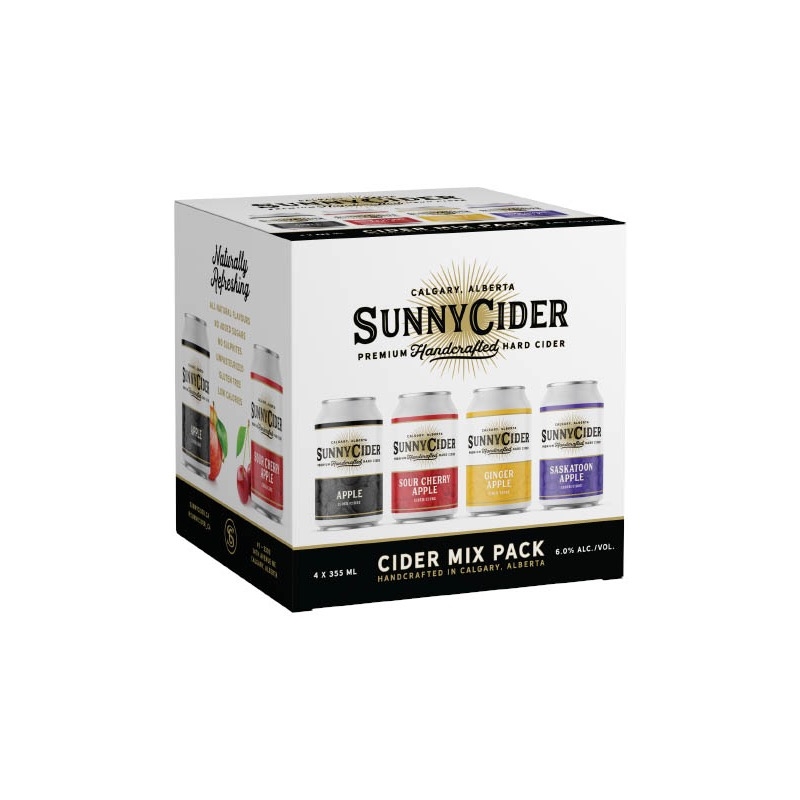 SUNNYCIDER MIXED FLAVOUR CIDER PACK CLS
